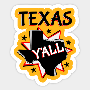 Texas State Y'all Sticker